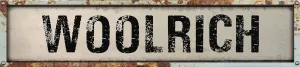 Woolrich 4"x18" Rectangle White Weathered Rustic Rusty Painted Look Novelty décor Composite Aluminum Beach Cottage Sign.
