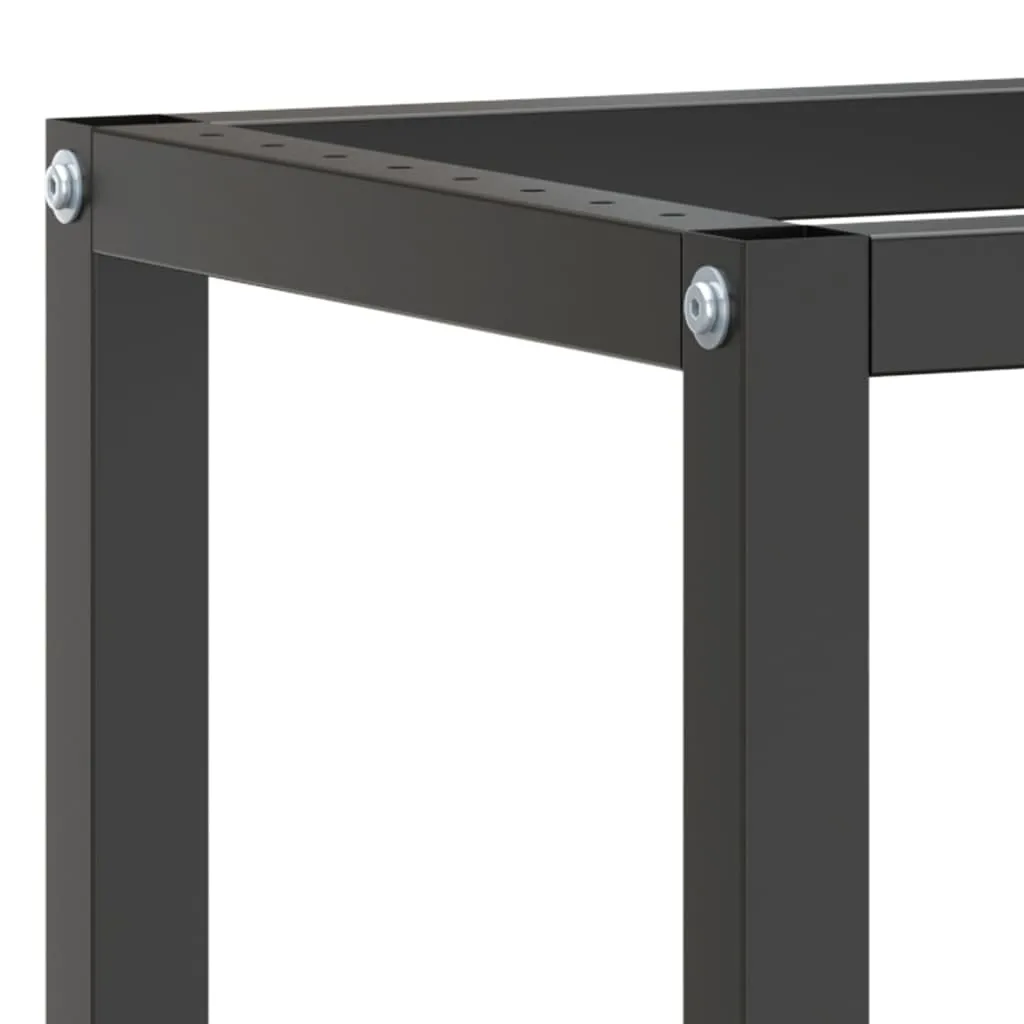 Work Bench Frame Matte Black and Matte Red 55.1"x19.7"x31.1" Metal