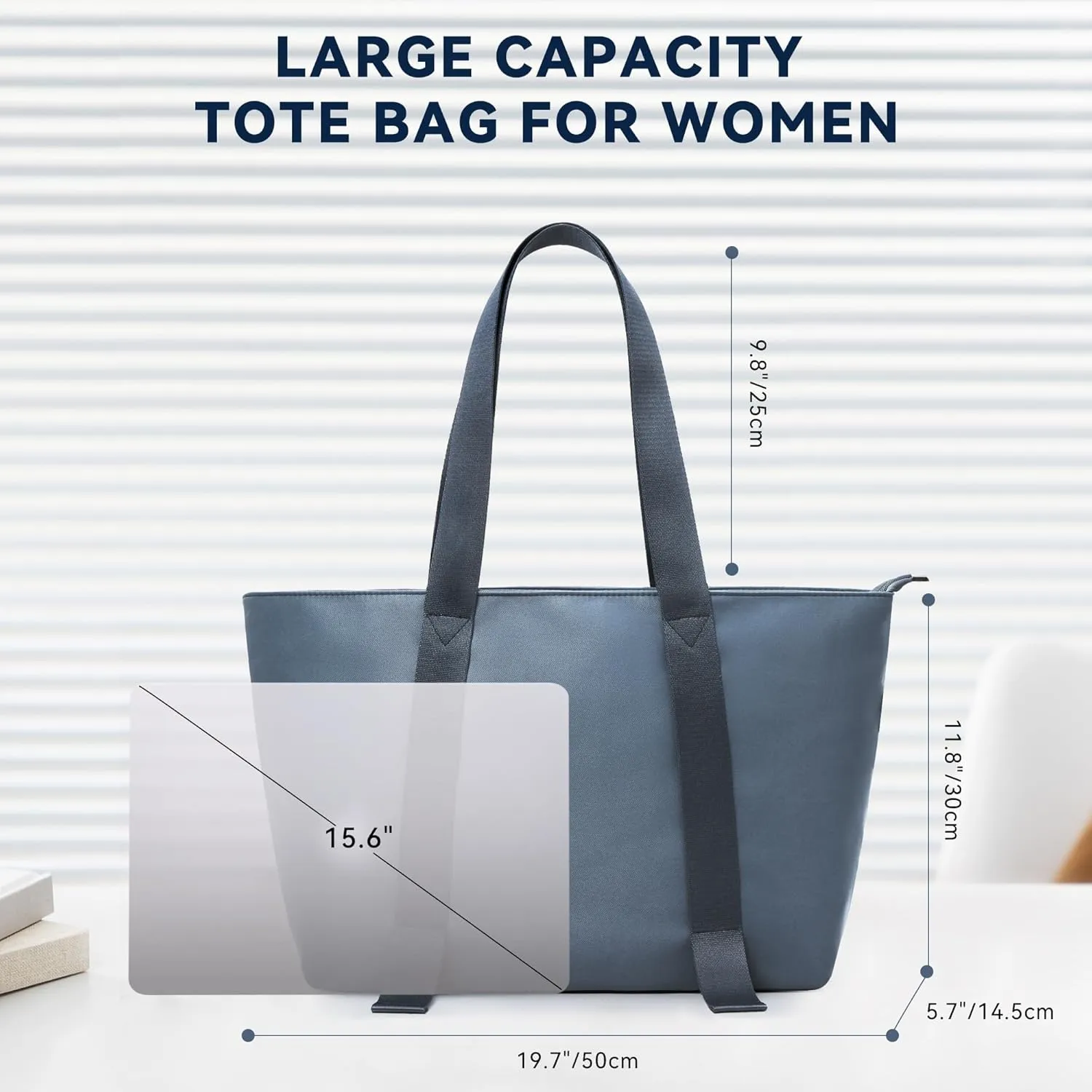 Work Tote Bag for Women Zipper Large Purse Everyday Shoulder Hobo Handbags Shopping Casual Laptop