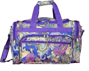 World Traveler Classic Prints 19-inch Duffel Bag, Blue Multi Paisley