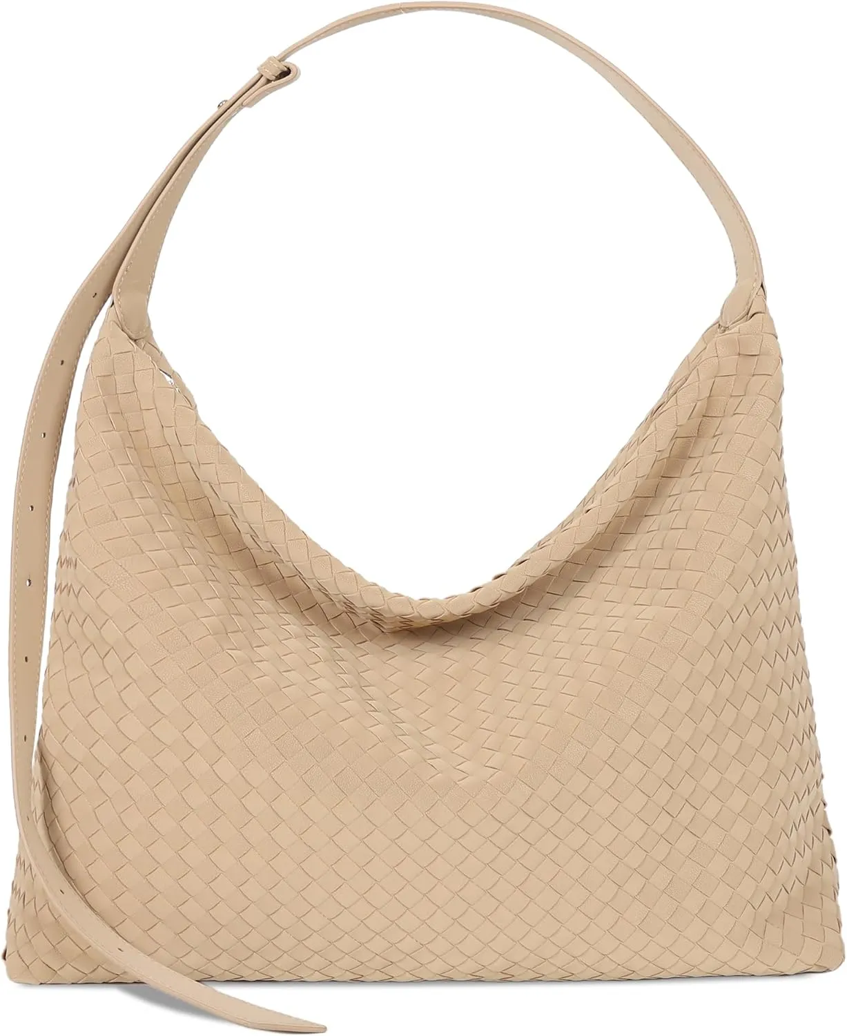 Woven Bag for Women, Vegan Leather Tote Bags Large Hobo Purses for Women Handmade Shoulder Bag with Adjustable Strap