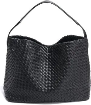 Woven Leather Tote Bag For Women Crossbody Shoulder Bag Large Hobo Handbags Vegan Female Satchel Messenger Bag