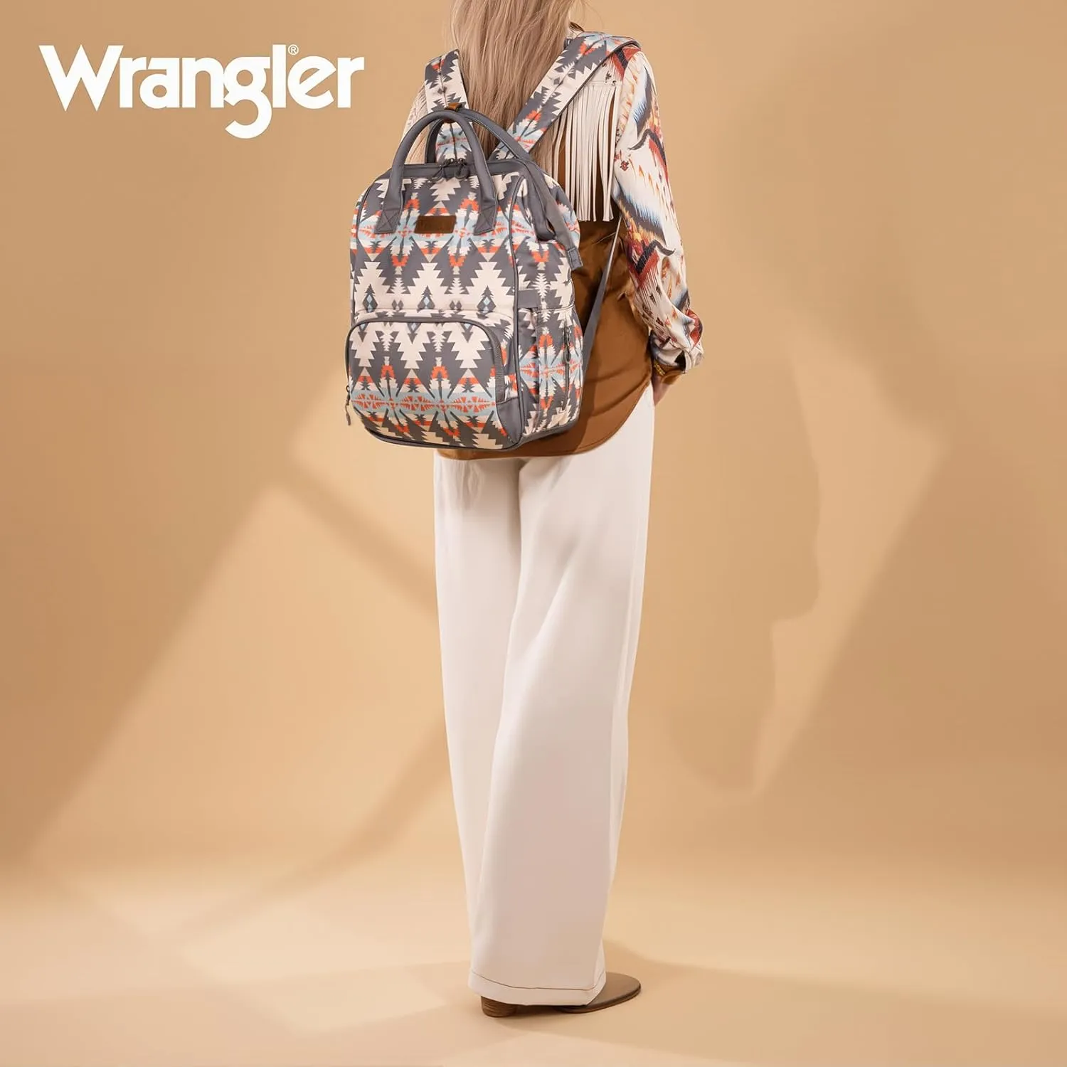 Wrangler Callie Diaper Bag Backpack with Stroller Straps Multifunction Baby Travel Bag WG2210-9110GY