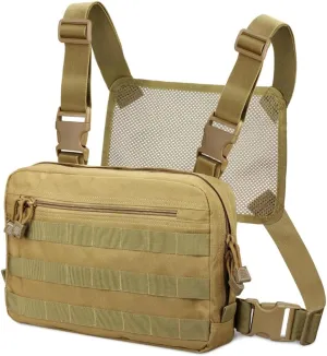 WYNEX Tactical Chest Rig Bag, Recon Kit Bags Combat EDC Front Pouch for Wargame