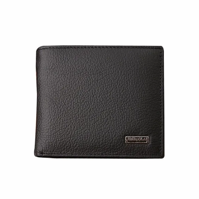 Xiniu Business man wallet Short Black Purse Slim Fold Flip Wallet Card Holder Leather