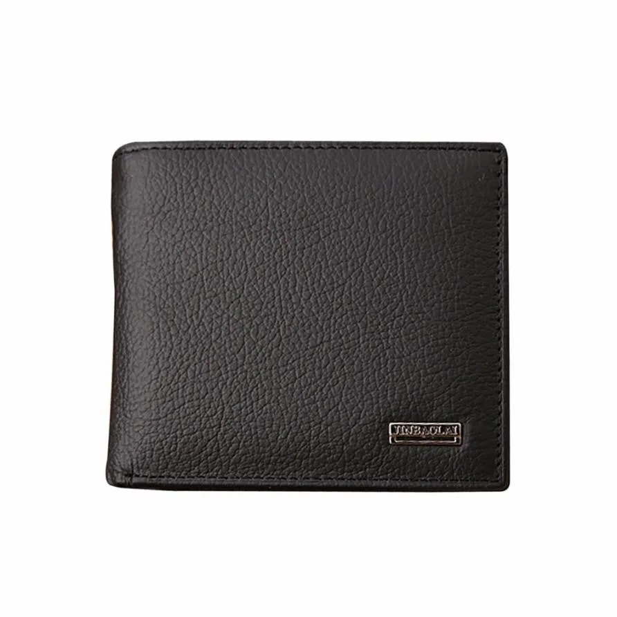 Xiniu Business man wallet Short Black Purse Slim Fold Flip Wallet Card Holder Leather