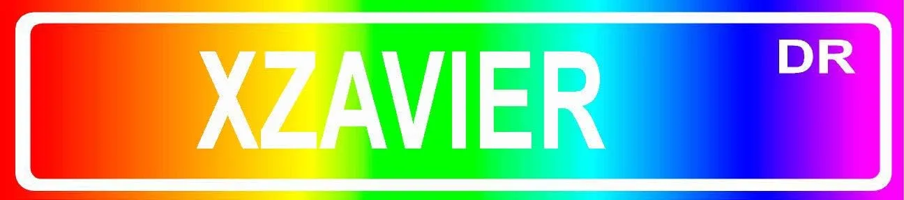 Xzavier 4"x18" Groovy Cool Rainbow Look Novelty Aluminum Street Sign