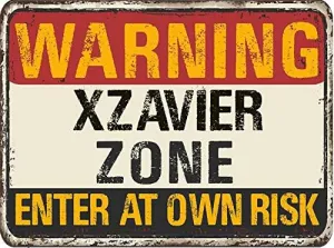 Xzavier 9"X12" Warning You are Entering Zone Rustic Vintage Look Novelty Aluminum Parking Sign
