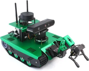 Yahboom AI Robot Tank Kit with Raspberry Pi 4B ROS Transbot with Somatosensory Depth Camera 3D Scanner ROS Robotics Coding 2D 3D Mapping Navigation Electronics Building Kit for Adult