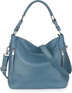 YALUXE Genuine Leather Shoulder Bags Stylish Hobo Handbags Purses Crossbody Bags for Women