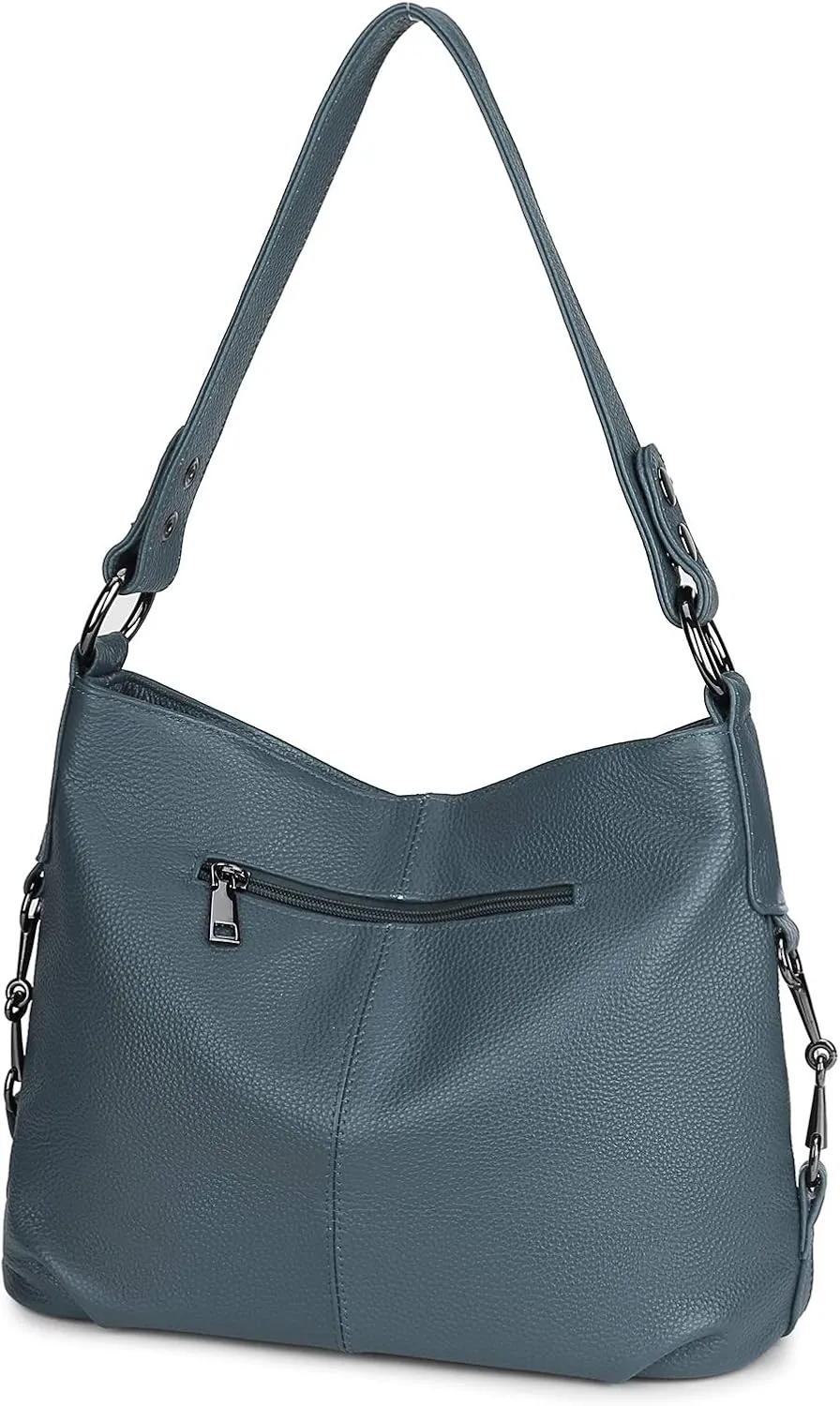 YALUXE Genuine Leather Shoulder Bags Stylish Hobo Handbags Purses Crossbody Bags for Women