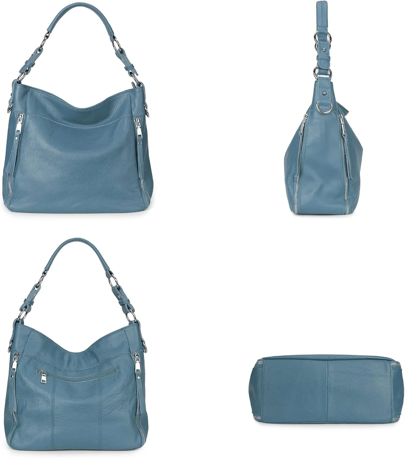 YALUXE Genuine Leather Shoulder Bags Stylish Hobo Handbags Purses Crossbody Bags for Women
