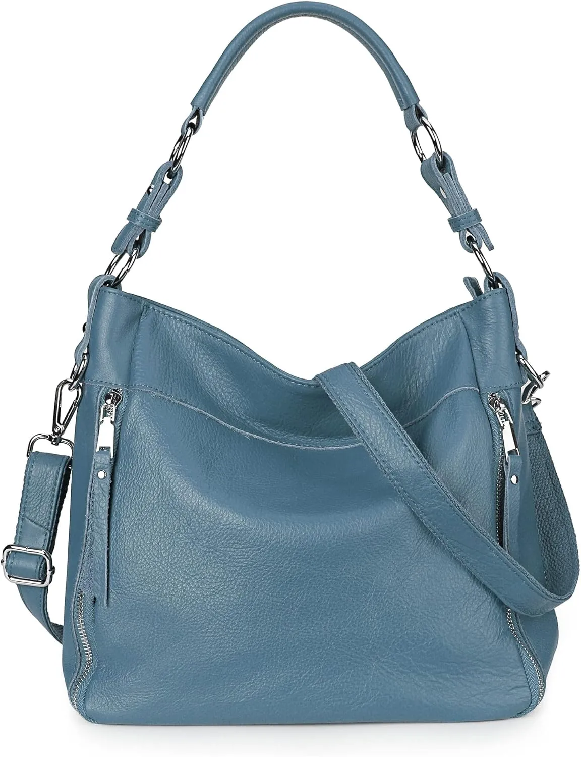 YALUXE Genuine Leather Shoulder Bags Stylish Hobo Handbags Purses Crossbody Bags for Women