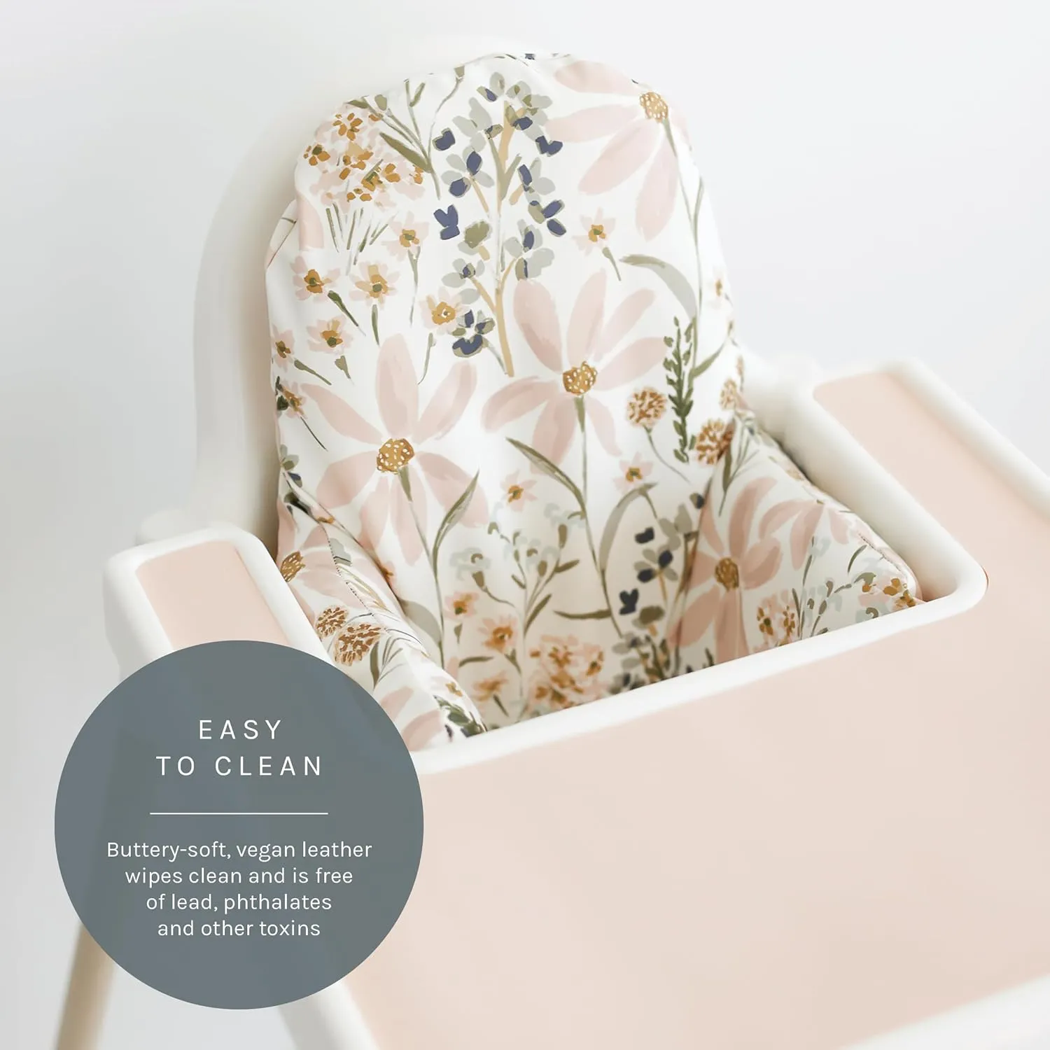 Yeah Baby Goods Wipeable IKEA Antilop Highchair Cushion Cover (Daisy Dreams) - Soft, Waterproof Baby High Chair Cover