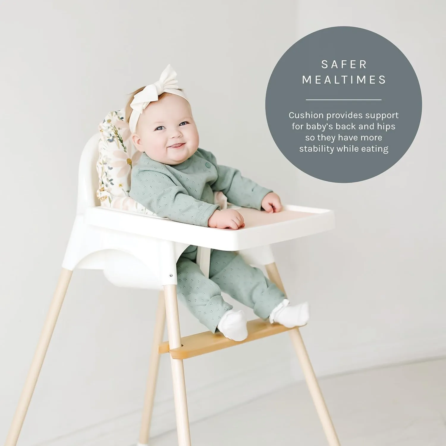 Yeah Baby Goods Wipeable IKEA Antilop Highchair Cushion Cover (Daisy Dreams) - Soft, Waterproof Baby High Chair Cover
