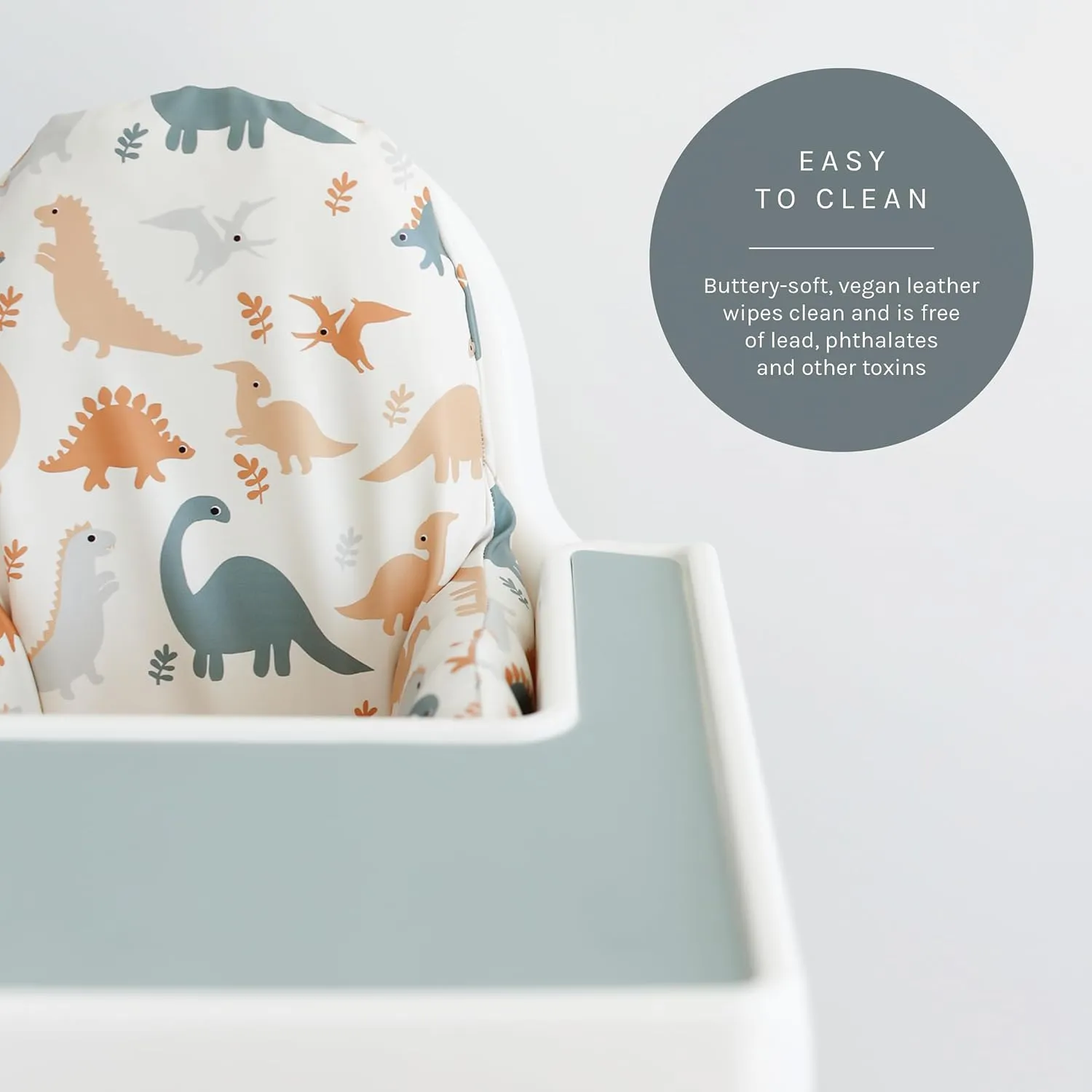Yeah Baby Goods Wipeable IKEA Antilop Highchair Cushion Cover (Dino Time) - Soft, Waterproof Baby High Chair Cover
