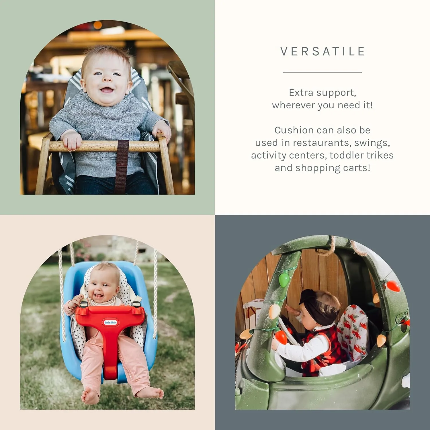 Yeah Baby Goods Wipeable IKEA Antilop Highchair Cushion Cover (sage) - Soft, Waterproof Baby High Chair Cover