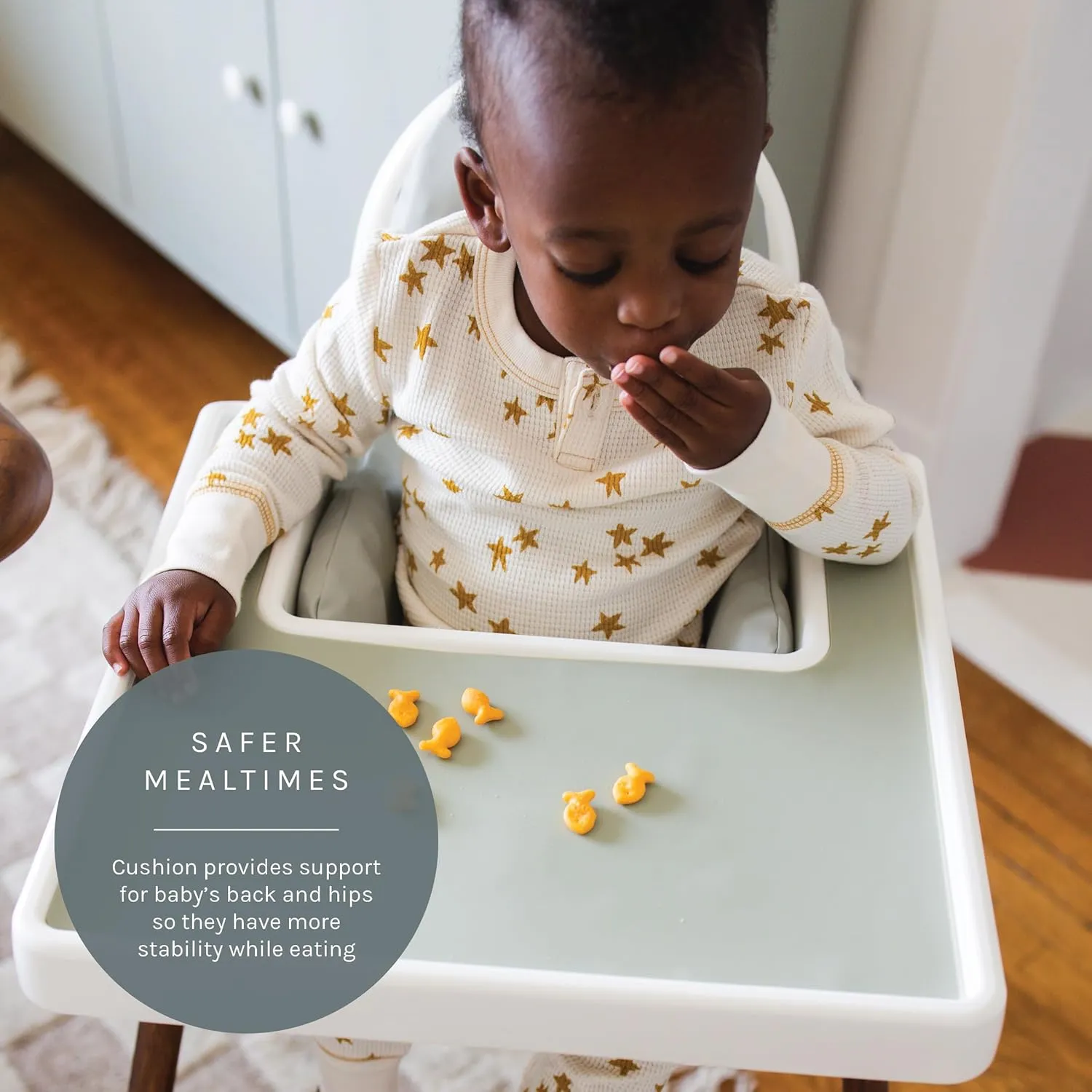 Yeah Baby Goods Wipeable IKEA Antilop Highchair Cushion Cover (sage) - Soft, Waterproof Baby High Chair Cover