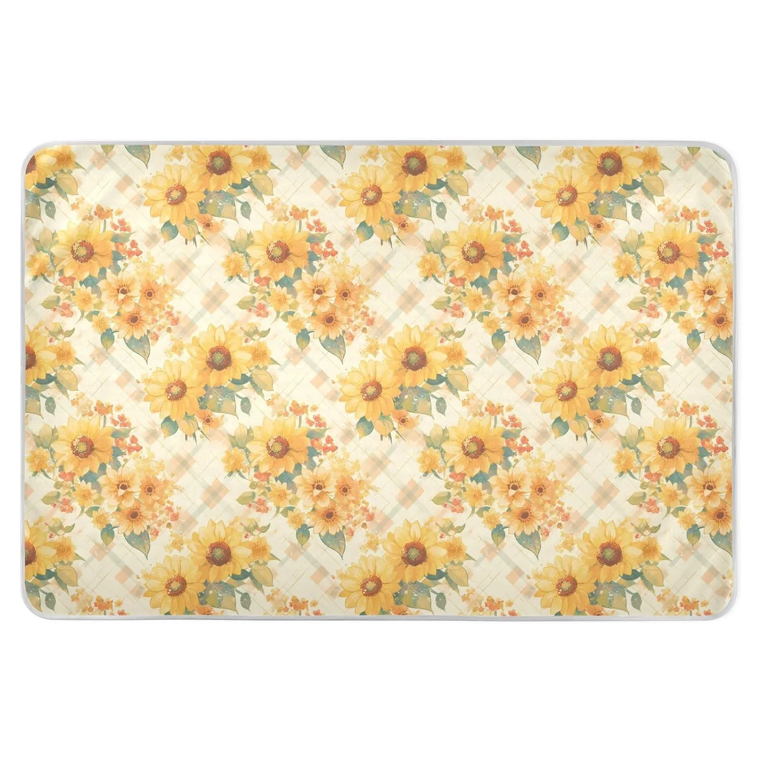 Yellow Sunflowers Extra Large Resuable Changing Pad Covers Highly Absorbent Diaper Changing Mat Leakproof Quick Drying Travel Mattress for Baby Boys Girls 52" L x 34" W