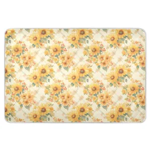 Yellow Sunflowers Extra Large Resuable Changing Pad Covers Highly Absorbent Diaper Changing Mat Leakproof Quick Drying Travel Mattress for Baby Boys Girls 52" L x 34" W