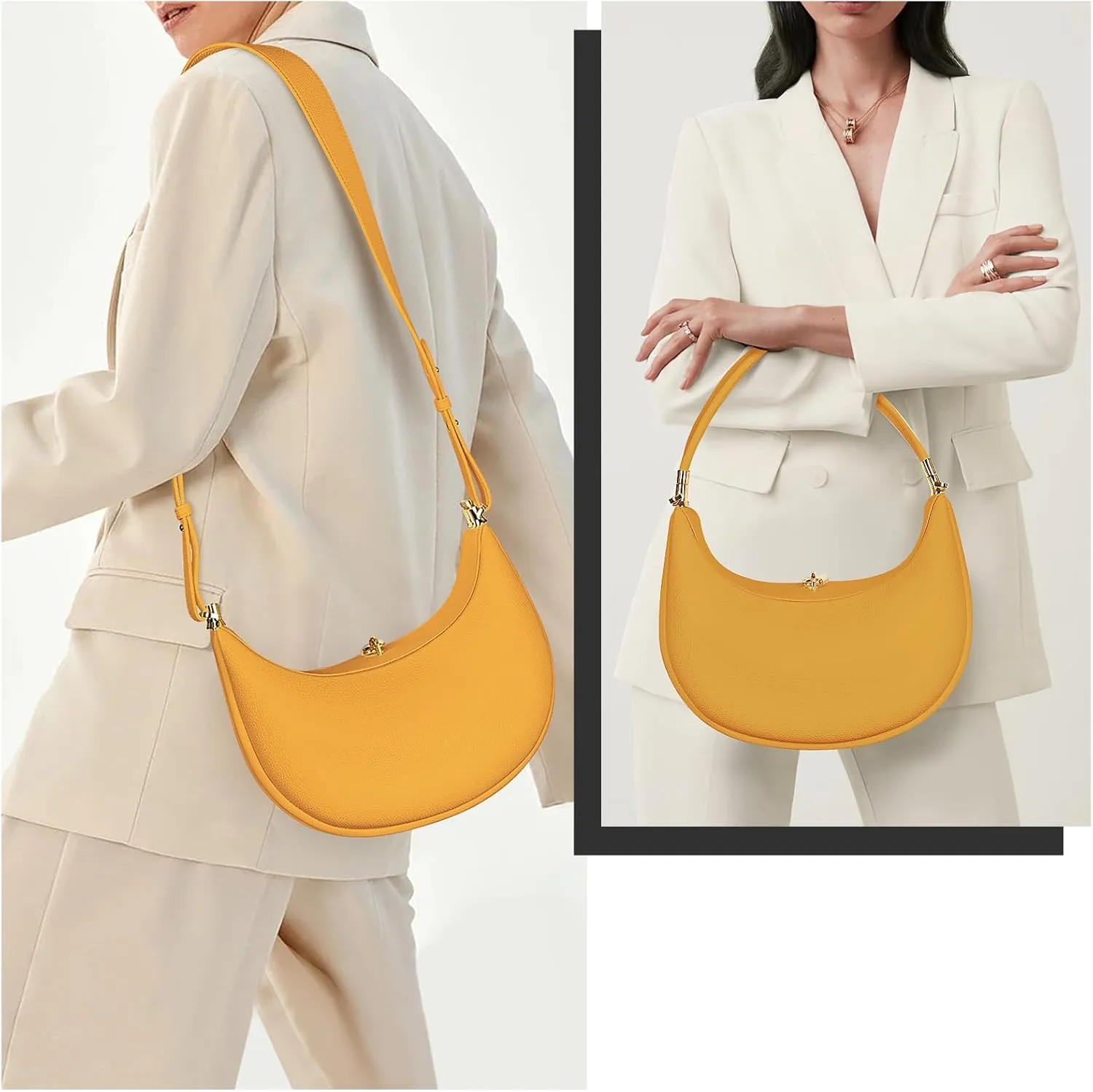 YFGBCX Small Shoulder Bag Crescent Shoulder Purse for Women 3 in 1 Crossbody Bag Trendy Hobo Bag Handbag Clutch Purse