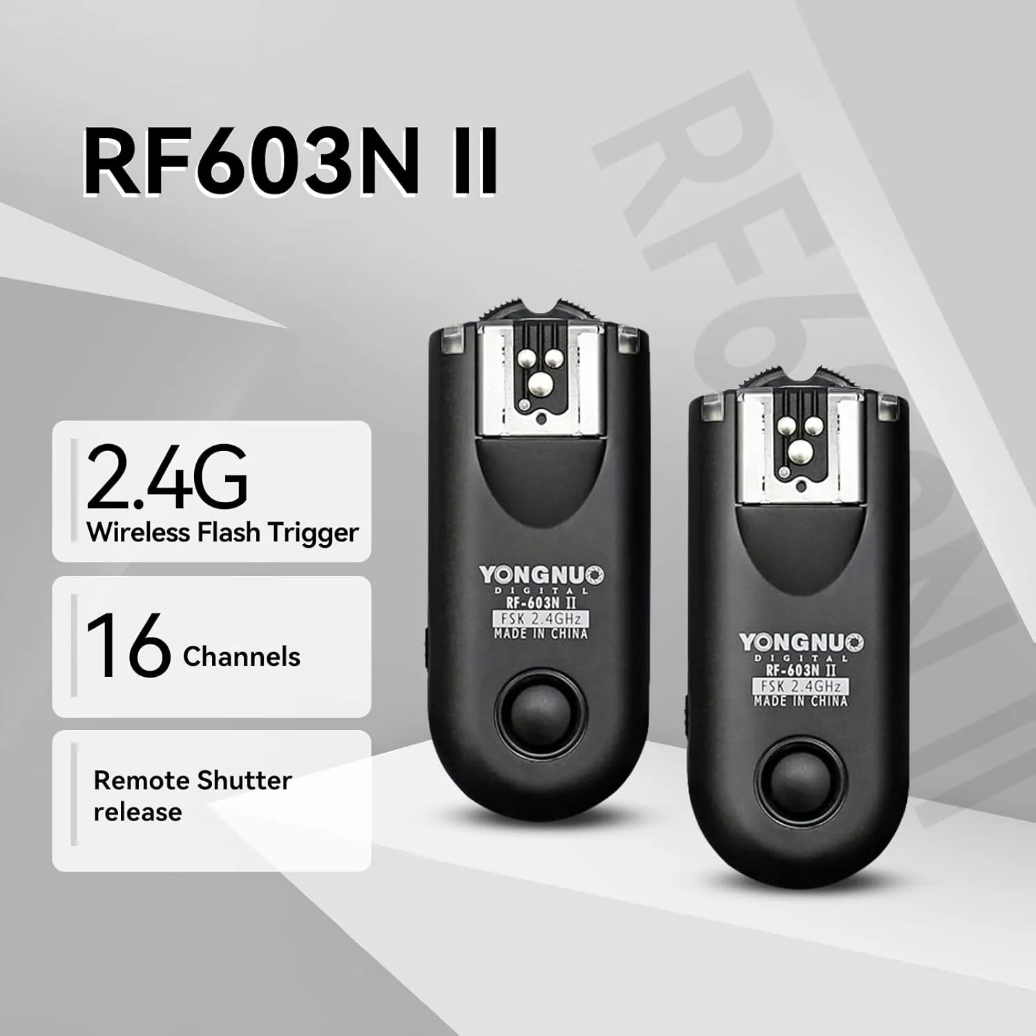 YONGNUO RF-603II N3 Wireless Shutter Release, Flash Trigger for Nikon DSLR D90 D600 D7100 D7000 D5100 D5000 D3100 D3000