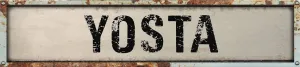 YOSTA 4"x18" Rectangle White Weathered Rustic Rusty Painted Look Novelty décor Composite Aluminum Beach Cottage Sign.
