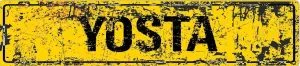 YOSTA 4"x18" Yellow Grunge Style Rustic Vintage Look Affect Novelty Aluminum Street Sign