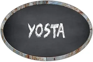 YOSTA 8"x12" Oval Chalkboard Look with Chalk Style Font Effect Novelty Composite Aluminum Parking Sign