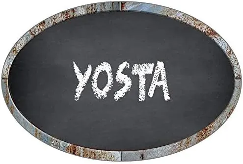 YOSTA 8"x12" Oval Chalkboard Look with Chalk Style Font Effect Novelty Composite Aluminum Parking Sign
