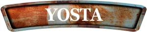 YOSTA Rusty Curved 4"x18" Shaped Weathered Rustic Metal Look Novelty décor Composite Aluminum Beach Cottage Sign.