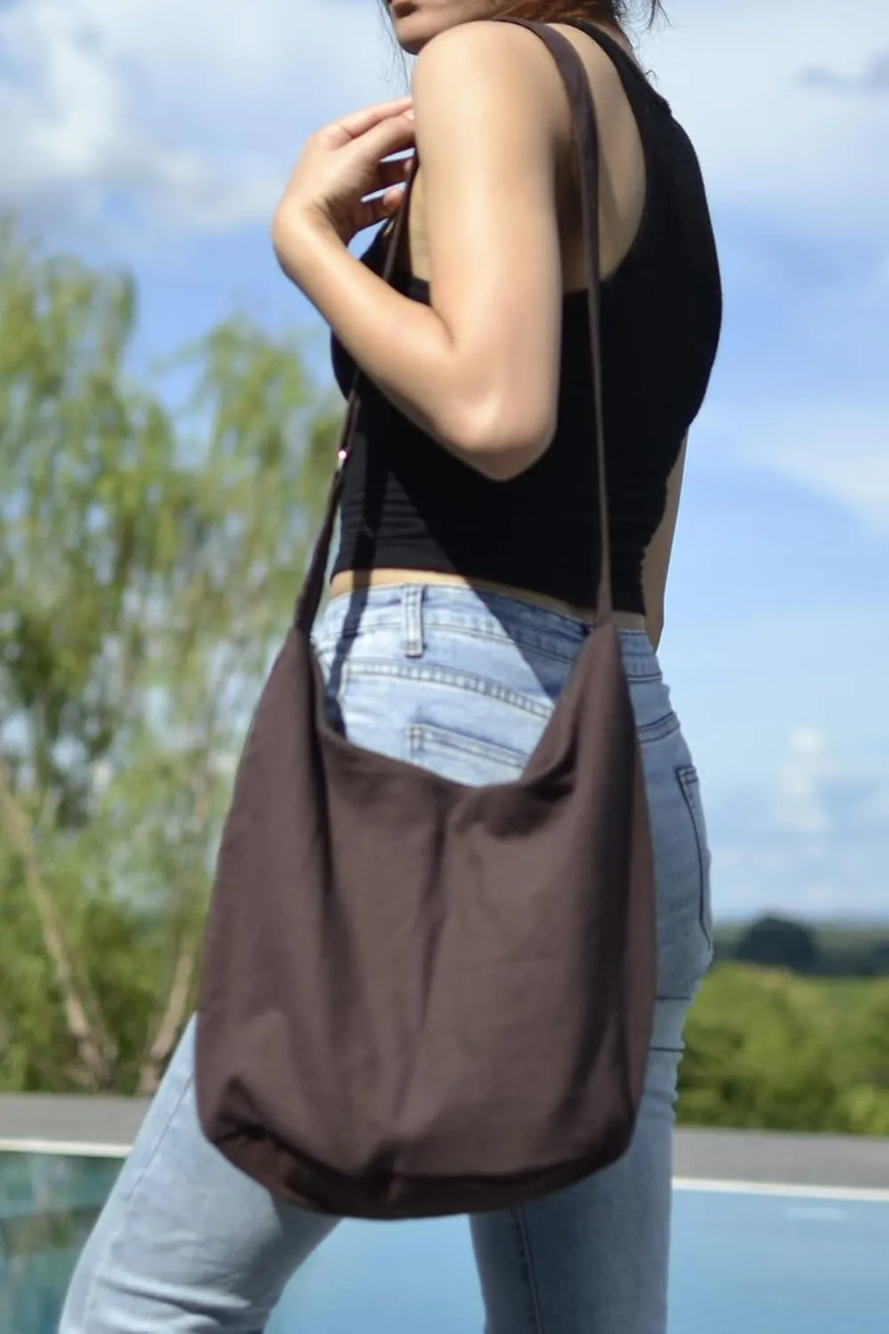 Your Cozy Hobo Sling Bags For Women Crossbody Bag Thai Top Handmade Shoulder Bag with Adjustable Strap