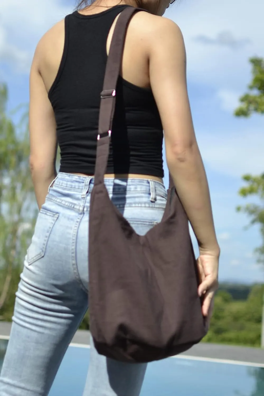 Your Cozy Hobo Sling Bags For Women Crossbody Bag Thai Top Handmade Shoulder Bag with Adjustable Strap