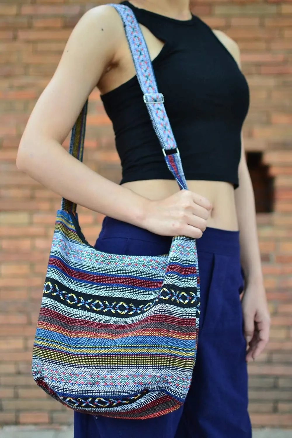 Your Cozy Hobo Sling Bags For Women Crossbody Bag Thai Top Handmade Shoulder Bag with Adjustable Strap