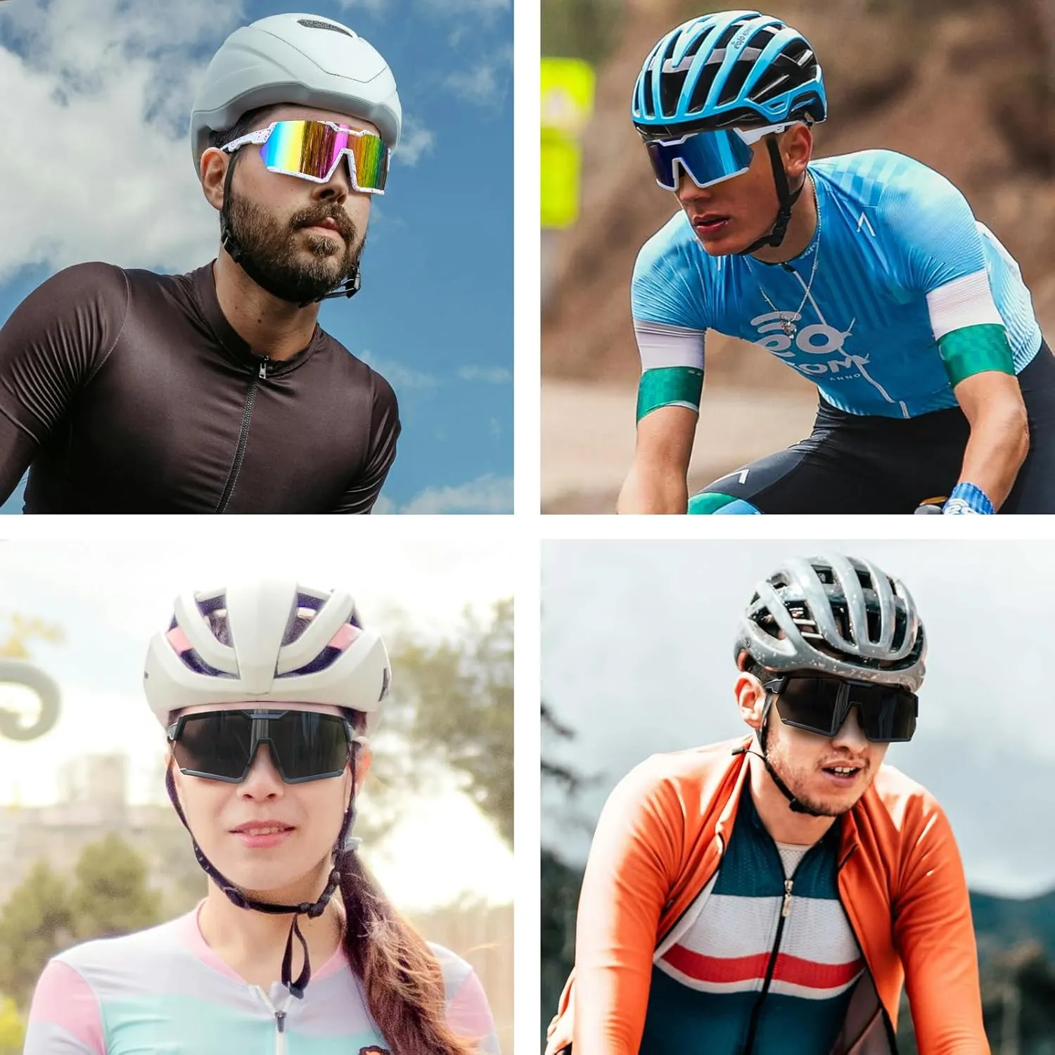 Z87 Sunglasses for Men Women Safety Sports Sunglasses for Running Cycling ANSI Z87 TR90 Frame UV400 Protection 8001
