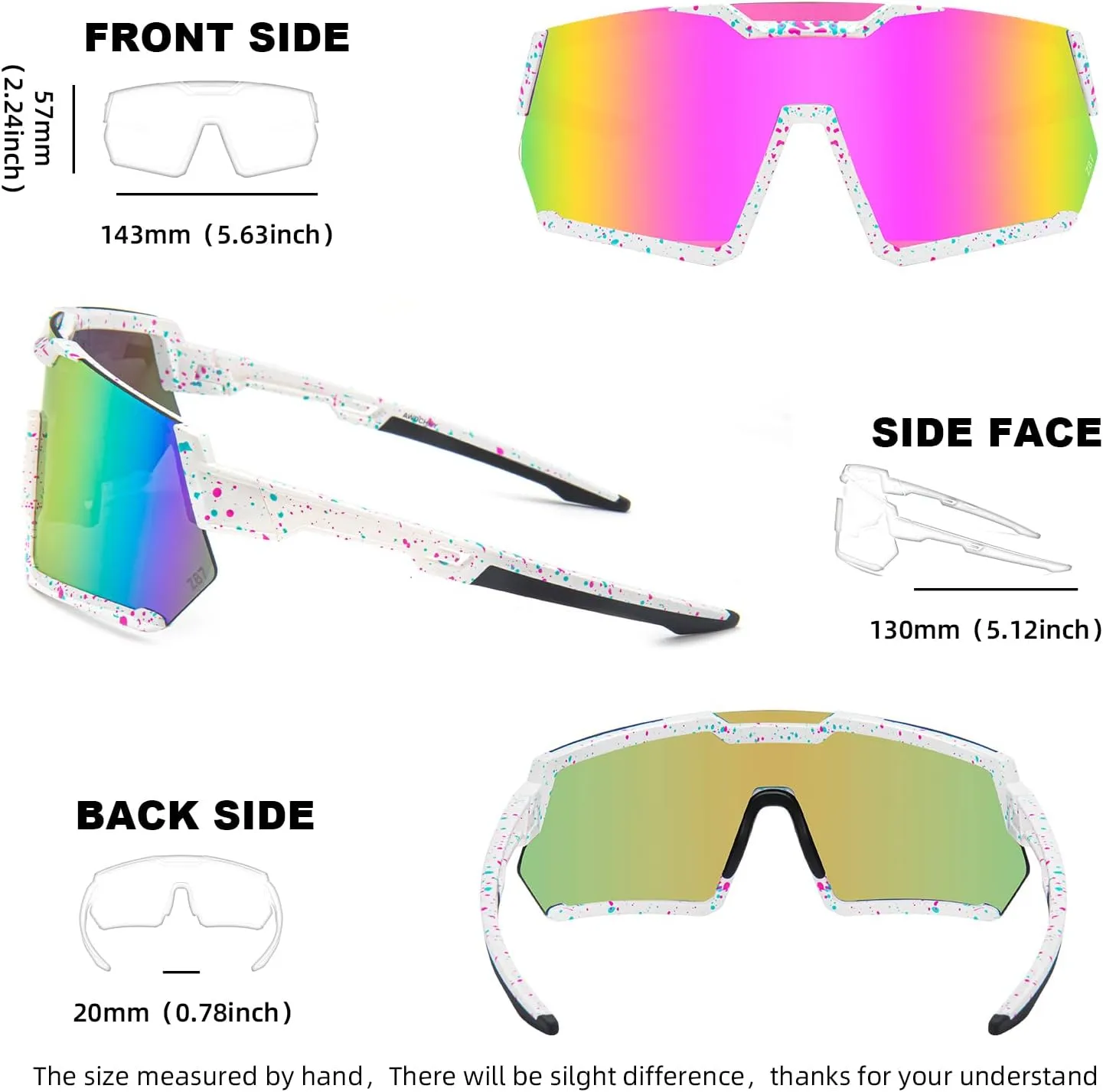 Z87 Sunglasses for Men Women Safety Sports Sunglasses for Running Cycling ANSI Z87 TR90 Frame UV400 Protection 8001