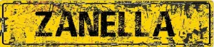 ZANELLA 4"x18" Yellow Grunge Style Rustic Vintage Look Novelty Aluminum Street Sign