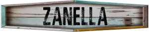 ZANELLA Teal Diamond 4"x18" Shaped Weathered Rustic Painted Look Look Novelty décor Composite Aluminum Beach Cottage Sign.