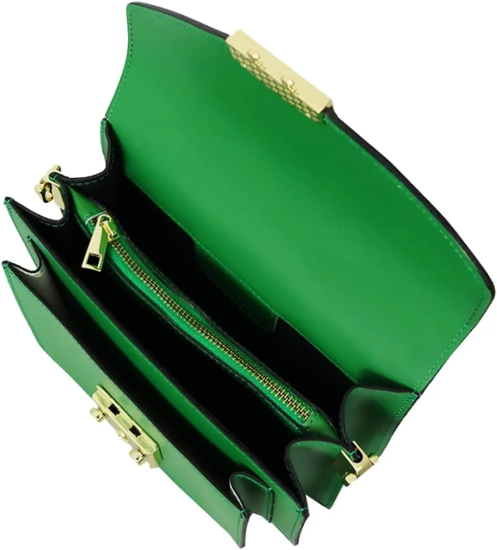 Zaniah Shoulder Bag, Genuine Leather Made in Italy