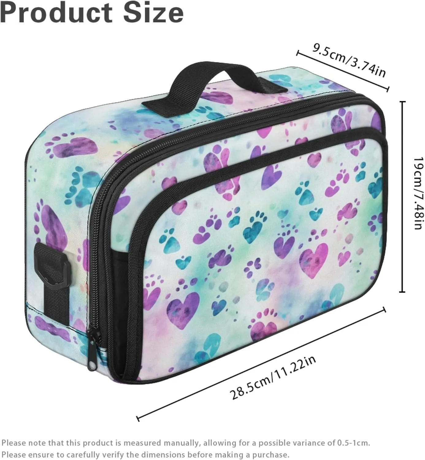 Zanxaintu Dog Paws Mini Stroller Diaper Bag Diaper Caddy with Adjustable Straps for Travel Detachable Hook Diaper Caddy Stroller Accessories Diaper Bag Accessories
