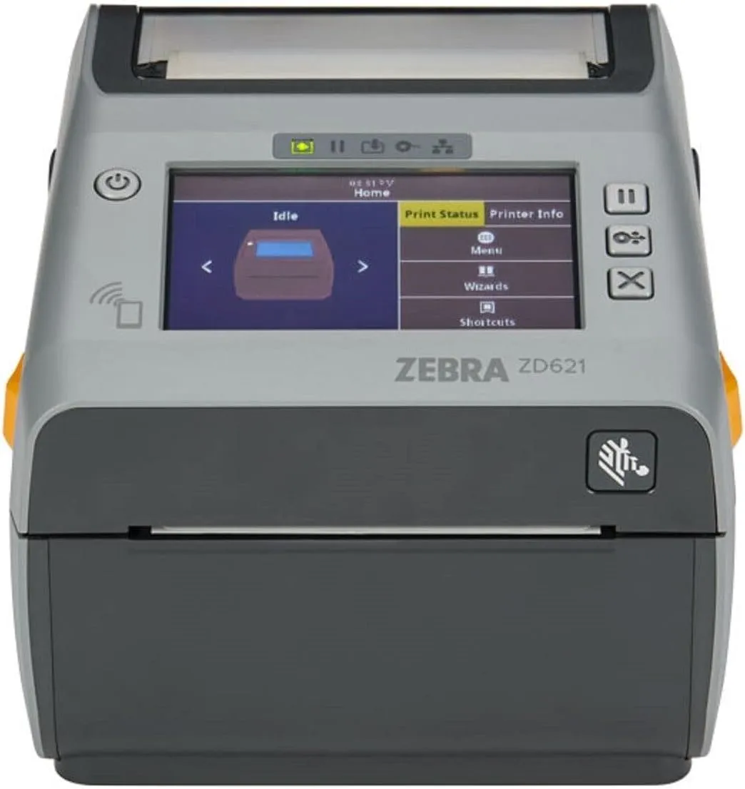 Zebra ZD621 Direct Thermal Desktop Printer Color Touch LCD 203 dpi Print Width 4-inch USB Serial Ethernet 802.11ac ZD6A142-D01L01EZ (Renewed)