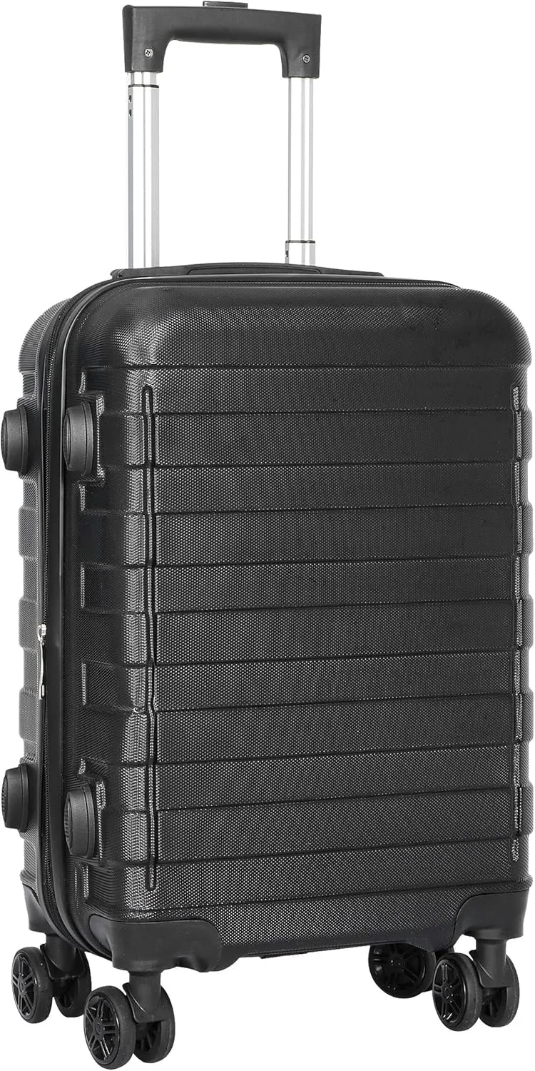 ZenStyle Hardside Expandable Luggage with Spinner Wheels, 21 Inch Carry On Luggage Airline Approved, Lightweight Travel Suitcase with Height Adjustable Handle (Black)