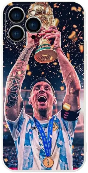ZERMU for iPhone 12 Pro Case, Super Player Star Fashion Full Protection Soft Silicone TPU Shock Absorption Bumper Cover Case for iPhone 12 Pro 6.1", Lione%l Mess%i Soccer-10-Argentina Flag
