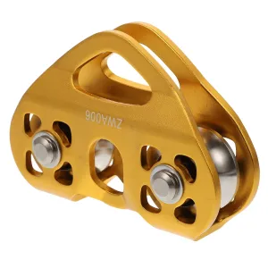 Zerodeko Outdoor Pulley System Double Pulley Mountaineering Hoisting Heart-Shaped Aviation Aluminum