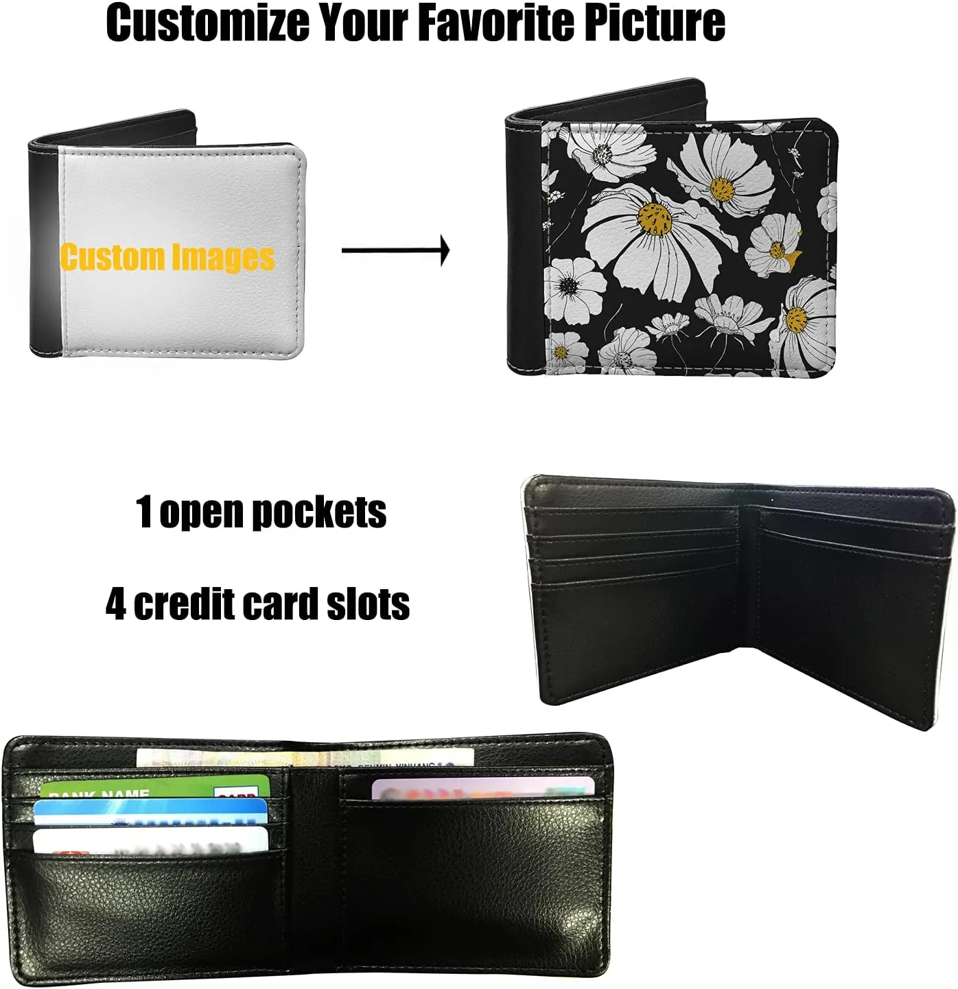 ZFRXIGN Camo Tree Billfold Wallet for Men Women Purse Brown Camouflage Money Clip Clutch Credit Cards Holder Cash Organizer Foldable