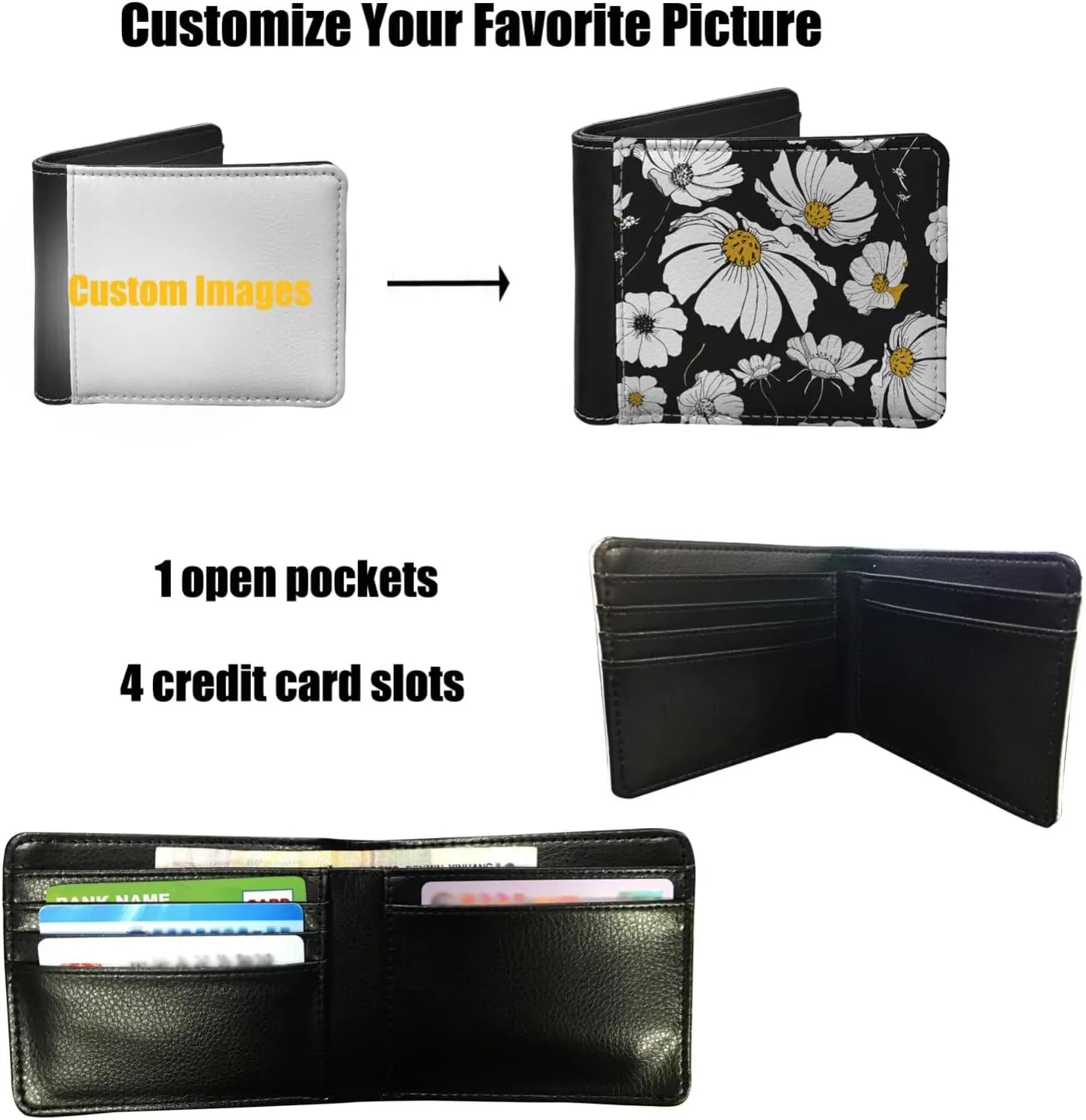 ZFRXIGN Galaxy Sea Turtle Bifold Wallets Boys Wallet Leather Money Clip with Card Holder Slim Organizer Cash Clutch Purse Kids Son Hippie Neon Blue