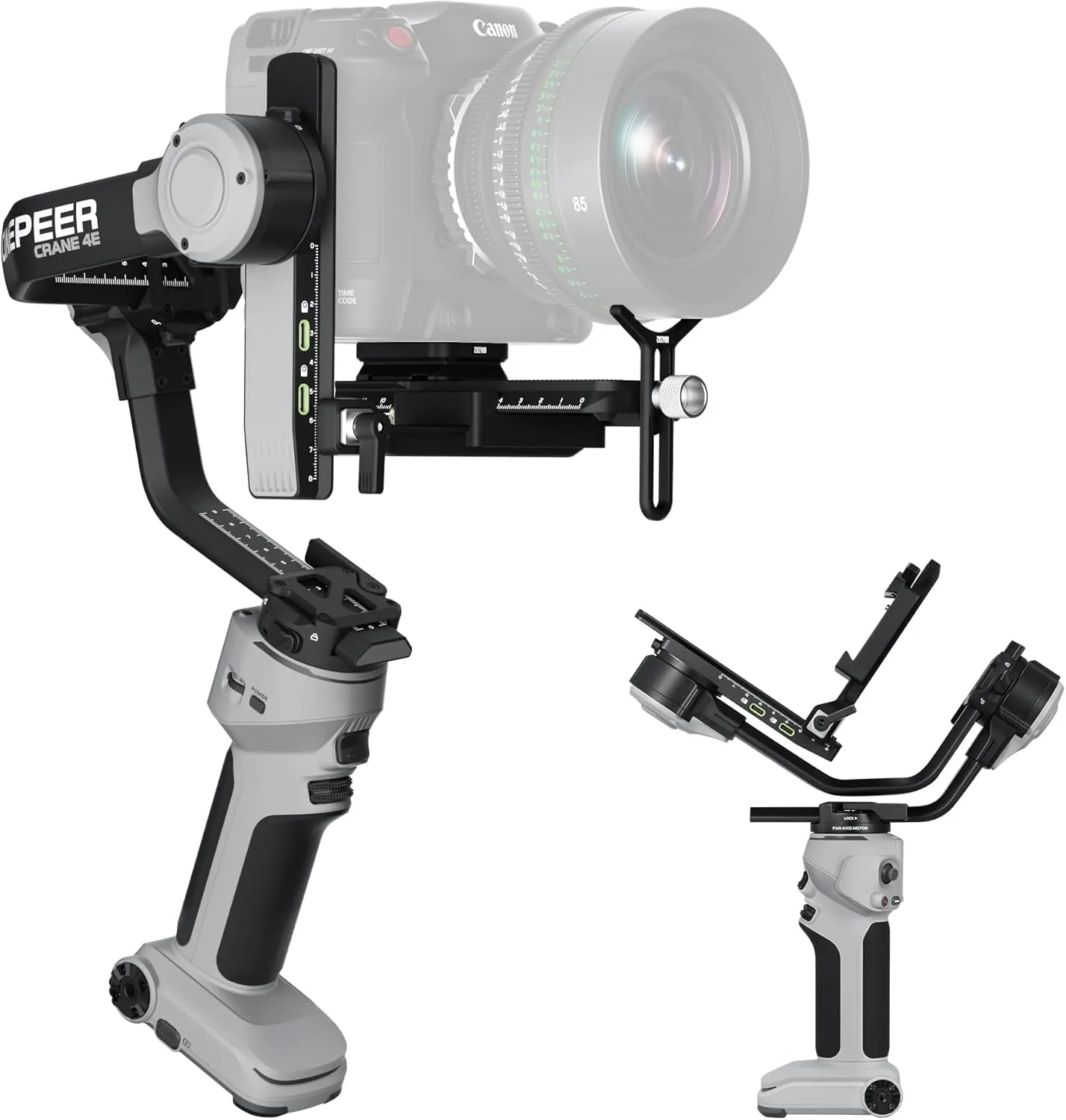 ZHIYUN Crane 4E [Official] Gimbal Stabilizer for Camera, Handheld 3 Axis DSLR Gimbal Stabilizer for Canon/Nikon/Sony with Tripod, Native Vertical Shooting, Video Recording, Specialty Expansion
