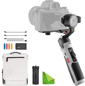 Zhiyun Crane M2 S Combo 3-Axis Gimbal Stabilizer for Light Mirrorless Camera Action Camera, Smartphone,for Sony A6000,A6300,A6500, RX100M, for GoPro Hero 10/9/7,iPhone 13 Pro Max Mini