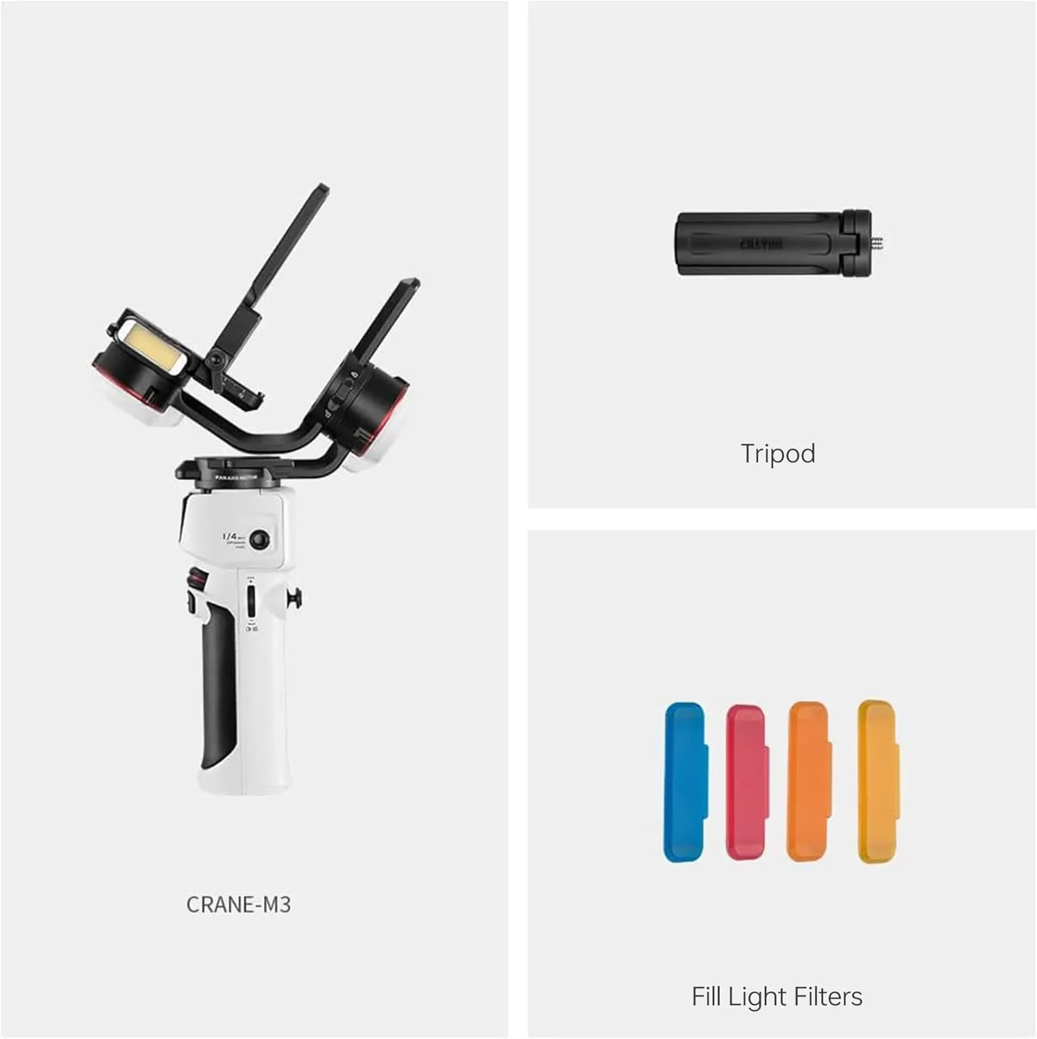Zhiyun Crane M3 Handheld 3-Axis Camera Gimbal Stabilizer, Gimbal Stabilizer for Mirrorless Camera, Gopro, Action Camera, Smartphone