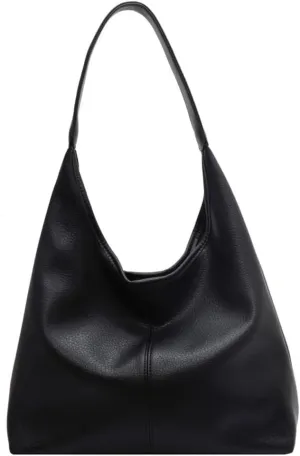 ZiMing Shoulder Bag for Women - Soft Leather Hobo Handbag Tote Large Purse With Single Strap and Wallet - 2 Pcs Set